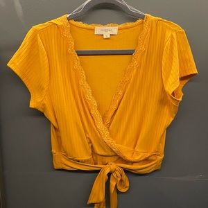 Mustard Crop top